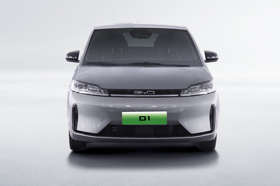 จีนทํา 418KM ด้านประตูเลื่อน BYD D1 เซดานไฟฟ้าบริสุทธิ์รถแบ่งปัน
