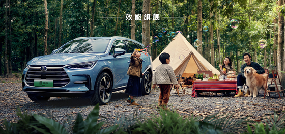 มาตรฐานการทํางาน: พลังงานไฮบริดที่มีระยะทาง 121 กิโลเมตร, ขับล้อหน้าหรู BYD SUV Tang DMI
